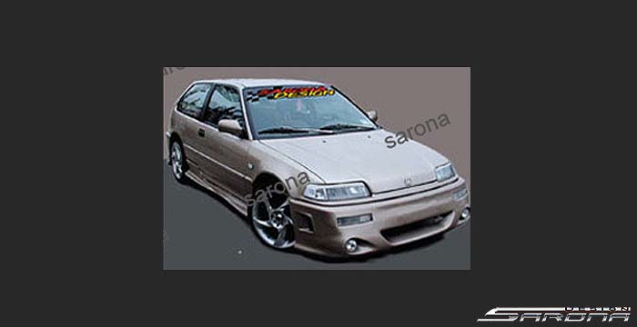 Custom Honda Civic  Hatchback Side Skirts (1988 - 1991) - $356.00 (Part #HD-013-SS)